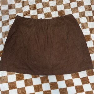 Brown Corduroy Skirt